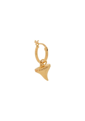 True Rocks Shark Tooth single hoop earring - Gold