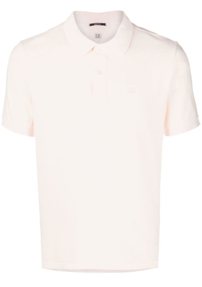 C.P. Company embroidered logo cotton polo shirt - Neutrals