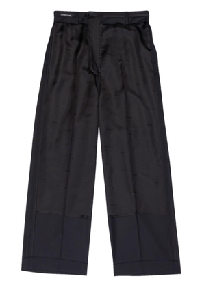 Balenciaga logo-print tailored trousers - Black
