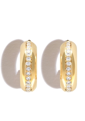 Zoë Chicco 14kt yellow gold diamond hoop earrings