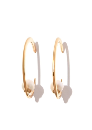 KHIRY Isha pearl-embellished hoop earrings - Gold