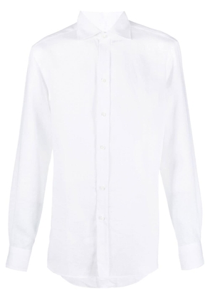 Ralph Lauren Purple Label long-sleeved linen shirt - White