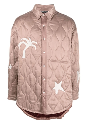 Palm Angels Life Is Palm quilted jacket - Neutrals