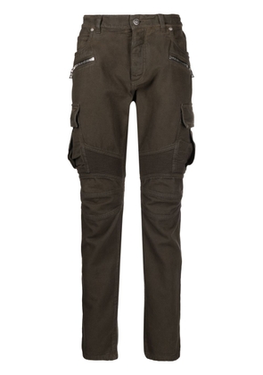 Balmain zip-detail trousers - Brown