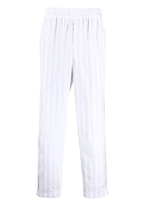 Comme Des Garçons Shirt striped straight-leg trousers - White