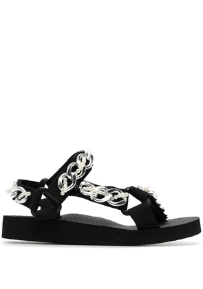 Arizona Love pearl chain detailed sandals - Black