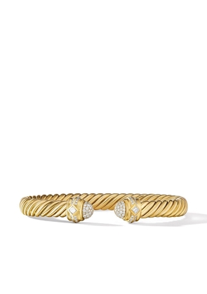 David Yurman 18kt yellow gold Cable Spiral diamond bracelet