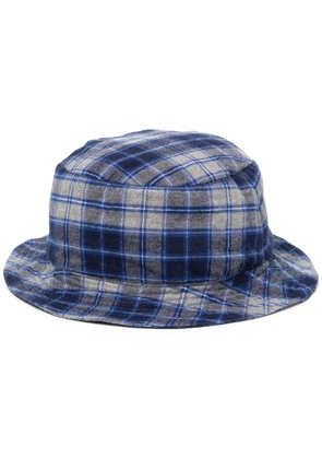 DUOltd plaid-check bucket hat - Blue