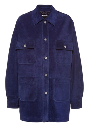 Miu Miu oversized shirt jacket - Blue