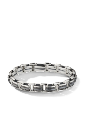 David Yurman 7.5mm Beveled link diamond bracelet - Silver
