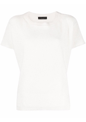 Fabiana Filippi side-slit T-shirt - White