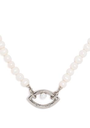 Capsule Eleven Eye pearl necklace - White