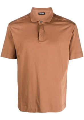 Zegna brown polo shirt
