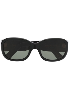 Lesca Yves 21 rectangle-frame sunglasses - Black