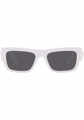 Versace Eyewear logo-plaque rectangular sunglasses - White