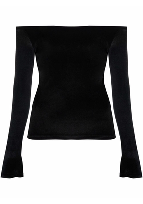 Atu Body Couture off-shoulder long-sleeve top - Black