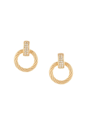 Christian Dior Pre-Owned 1980s pre-owned twisted-hoop earrings - Gold