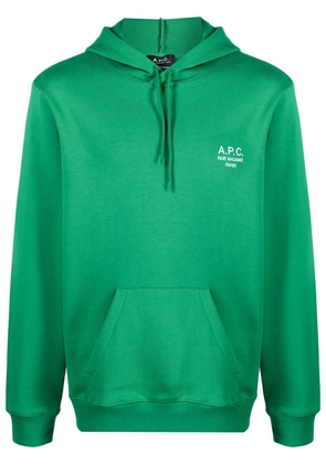 A.P.C. Marvin logo-print hoodie - Green