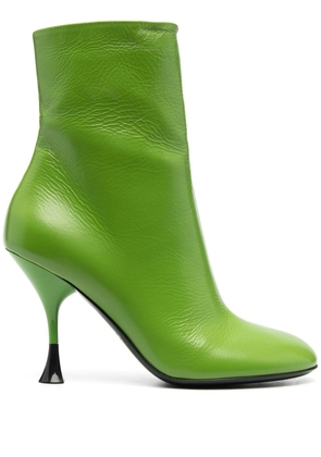 3juin ankle-length side-zip 100mm boots - Green