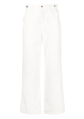 Feng Chen Wang layered high-waisted jeans - White