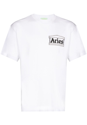 Aries Aries logo printed T-shirt - White