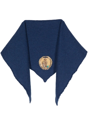 Barrie x Goossens Aquarius zodiac motif scarf - Blue