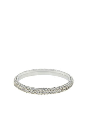 KWIAT 18kt white gold Moonlight 3-Row pave diamonds ring - Silver