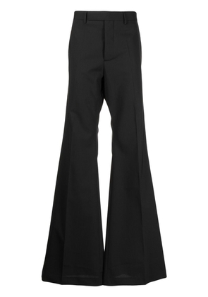 Rick Owens flared mid-rise trousers - Black