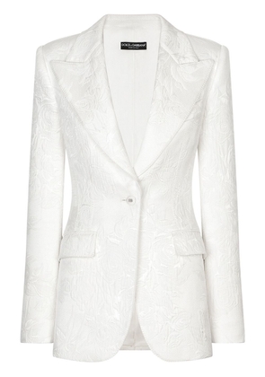 Dolce & Gabbana Turlington floral-brocade blazer - White