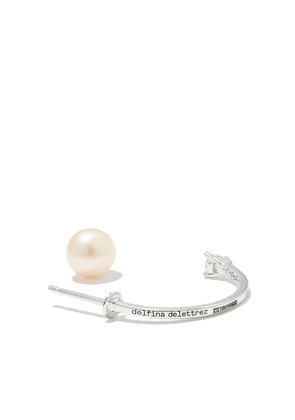 Delfina Delettrez 18kt white gold Dots pearl and diamond single earring - Silver
