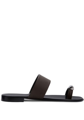 Giuseppe Zanotti metal toe strap sandals - Brown