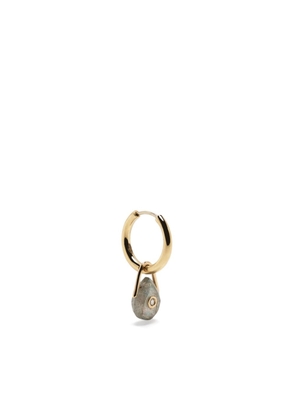 Pascale Monvoisin 9kt yellow gold Orso labradorite hoop earring