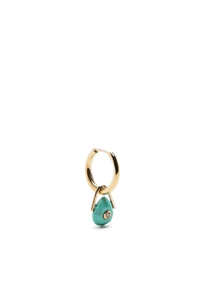 Pascale Monvoisin 9kt yellow gold Orso turquoise and diamond drop earring