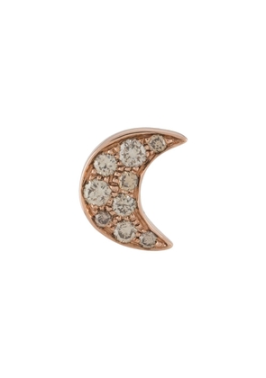 Dodo 9kt rose gold Moon diamond single stud earring