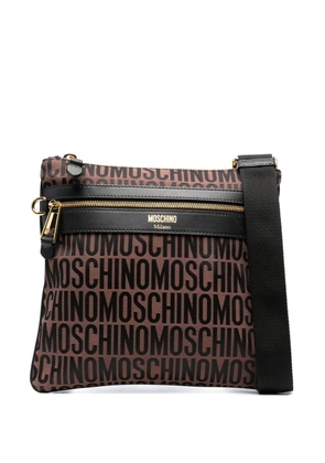Moschino jacquard-logo cross-body bag - Brown