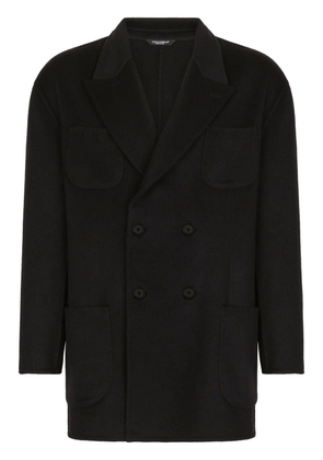 Dolce & Gabbana double-breasted cashmere peacoat - Black