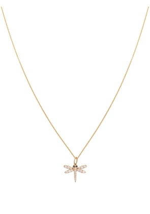 Sydney Evan 14kt yellow gold dragonfly charm necklace