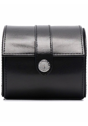 Aspinal Of London leather watch roll - Black