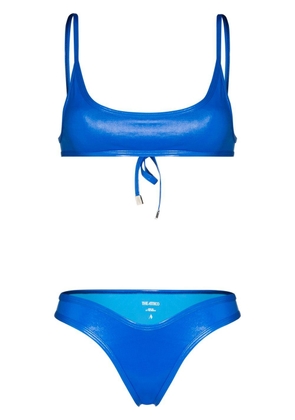 The Attico high-shine bikini set - Blue