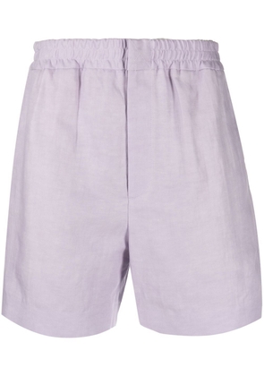 FENDI elasticated-waist slip-on Bermuda shorts - Purple