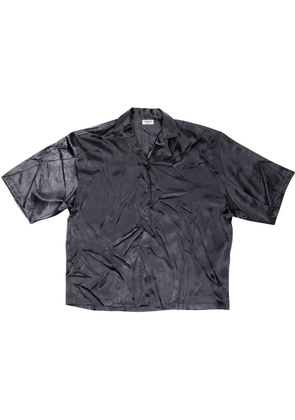 Balenciaga crinkled-effect silk shirt - Black