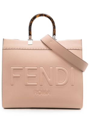 FENDI Sunshine logo-embossed tote bag - Pink
