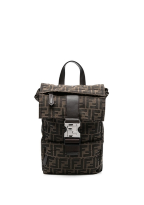 FENDI monogram-print backpack - Brown