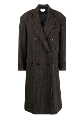 MARANT ÉTOILE mid-length pinstripe coat - Brown