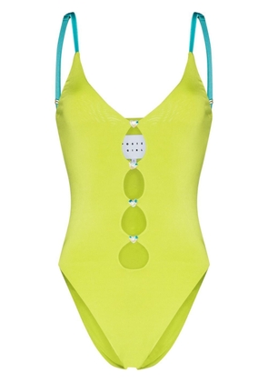 POSTER GIRL cut-out crystal swimsuit - Green