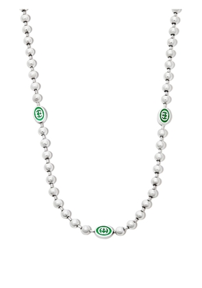 Gucci Interlocking G boule chain necklace - Silver