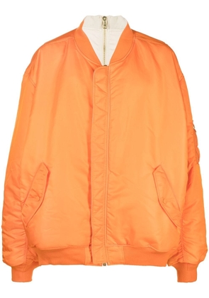 VETEMENTS long-sleeve zip-up bomber jacket - Orange