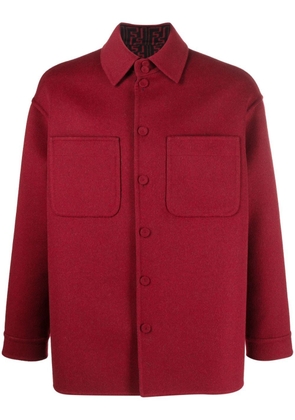 FENDI button-front shirt jacket - Red