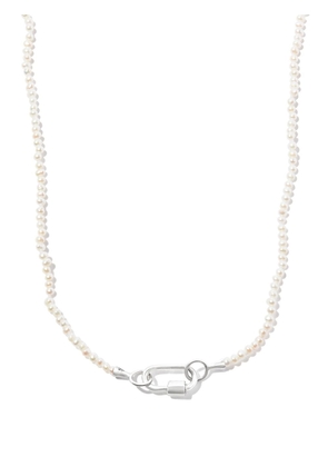 Marla Aaron 14kt white gold Baby Lock pearl necklace - Silver