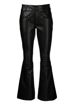 Perfect Moment Aurora flared leather trousers - Black